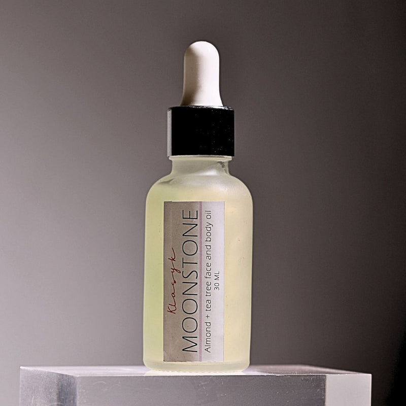 MOONSTONE - Almond oil + tea tree face and body oil