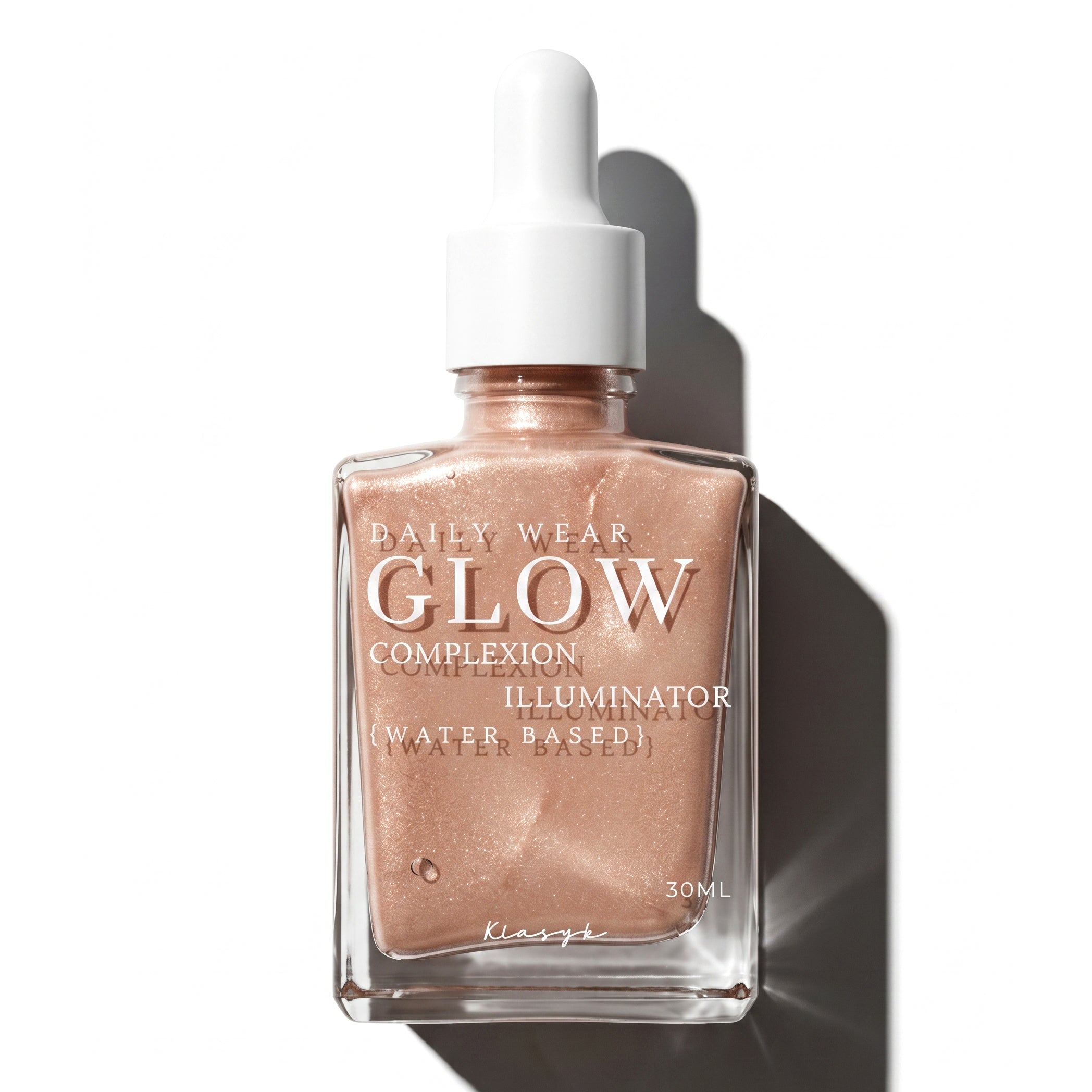 Klasyk Beauty Glow Complexion Illuminator Champagne shade lit from within glow primer highlighter strobe 